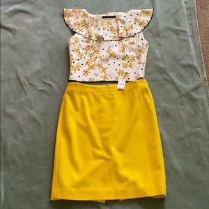 Yellow J Crew Pencil Skirt 😍